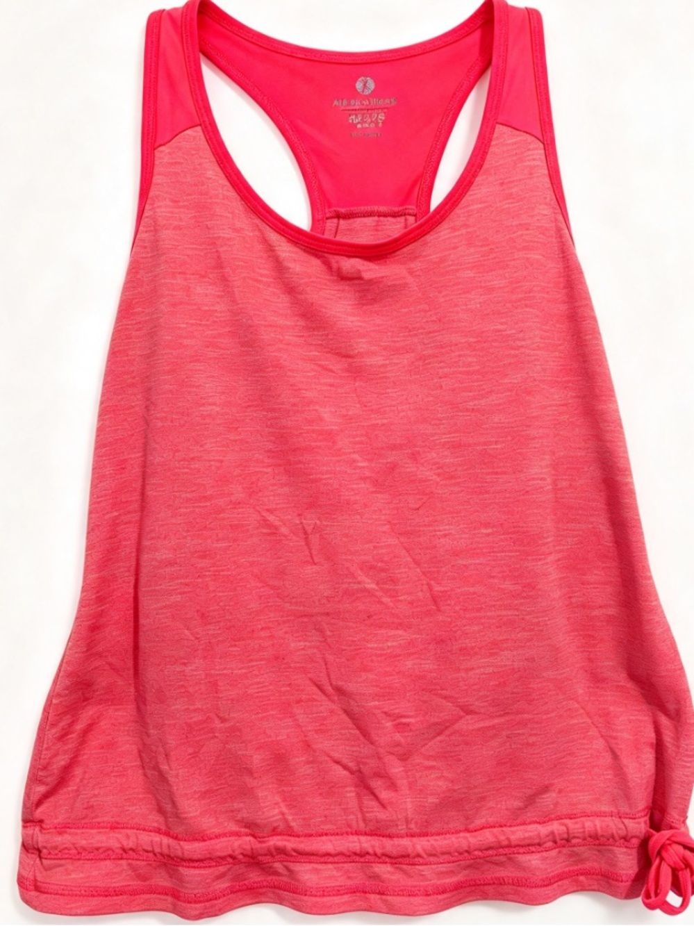 Active by Old Navy Coral Pink Heathered Cinched Side Tie Racerback Tank Top S